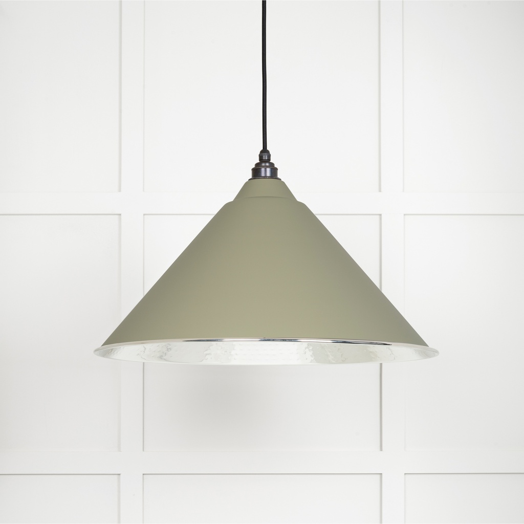 Hammered Nickel Hockley Pendant in Tump - 45433TU