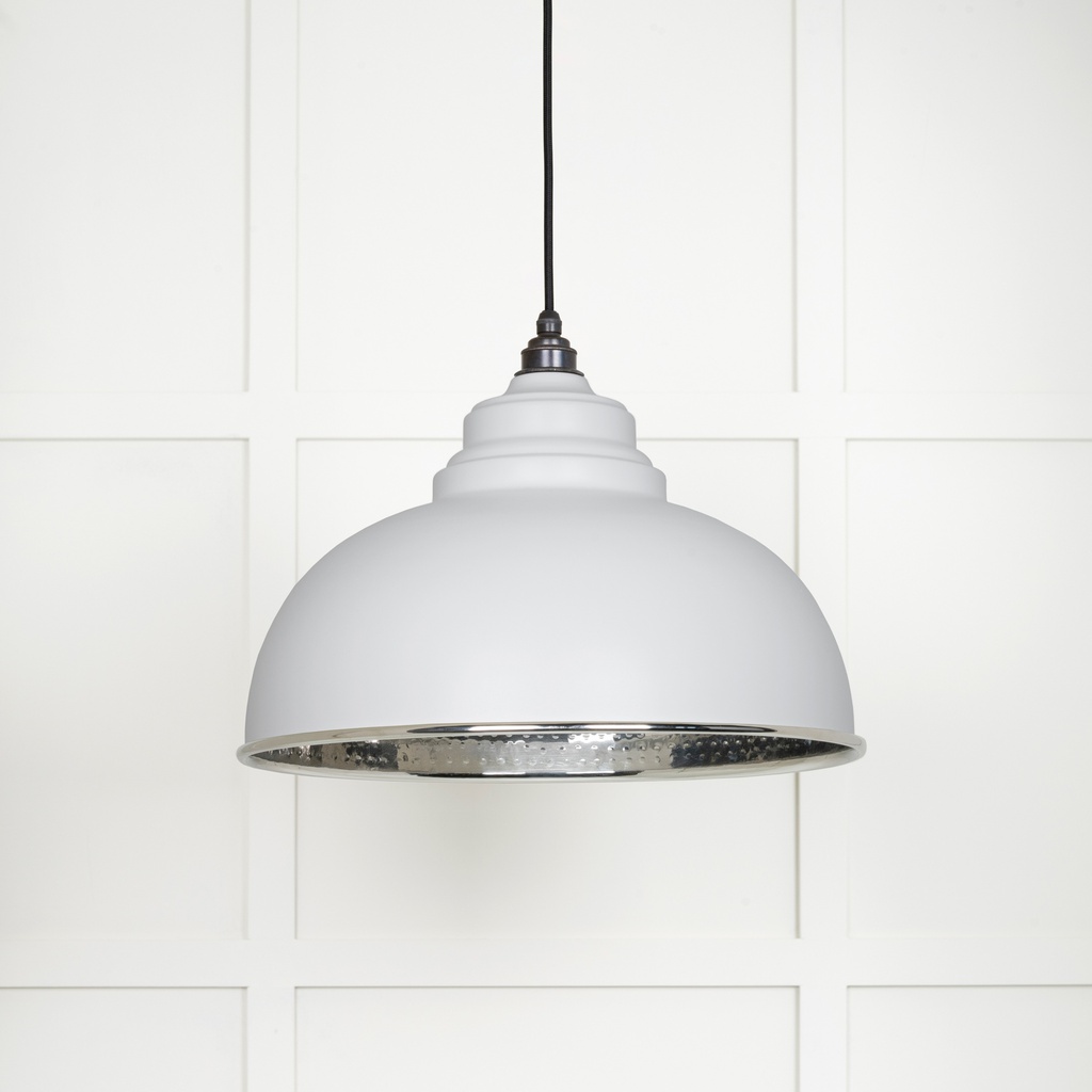 Hammered Nickel Harborne Pendant in Flock - 45472F