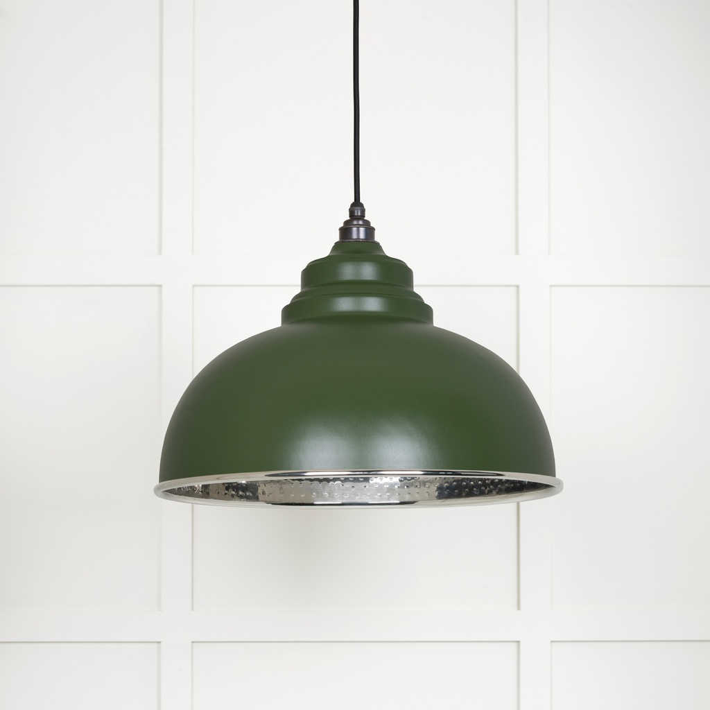 Hammered Nickel Harborne Pendant in Heath - 45472H