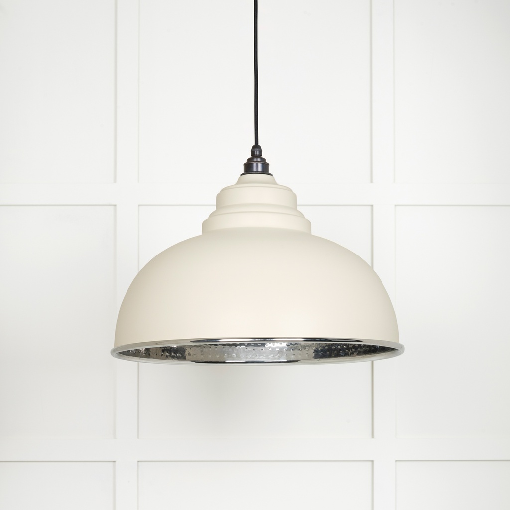 Hammered Nickel Harborne Pendant in Teasel - 45472TE