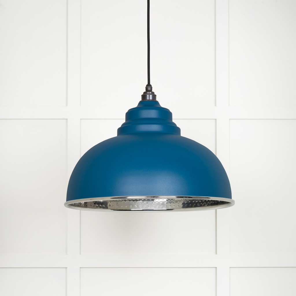 Hammered Nickel Harborne Pendant in Upstream - 45472U