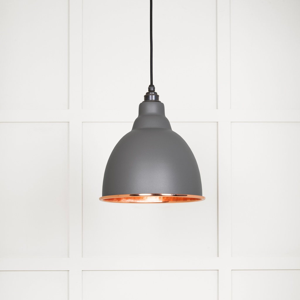 Hammered Copper Brindley Pendant in Bluff - 49500BL