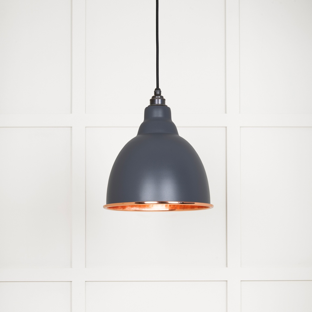 Hammered Copper Brindley Pendant in Slate - 49500SL