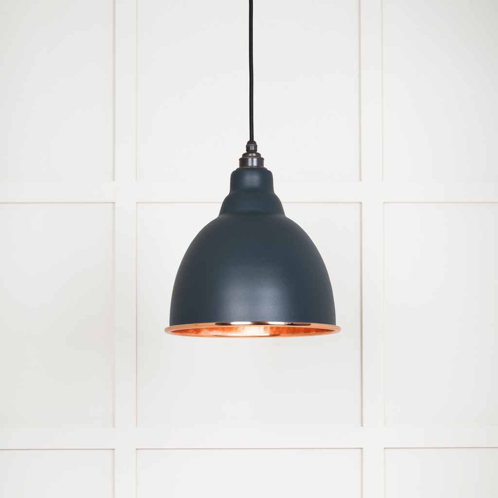 Hammered Copper Brindley Pendant in Soot - 49500SO