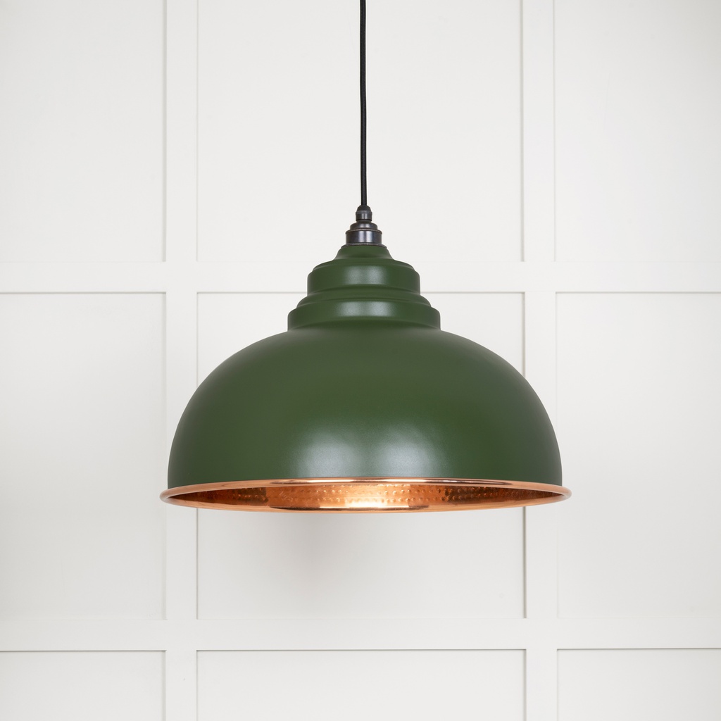 Hammered Copper Harborne Pendant in Heath - 49501H