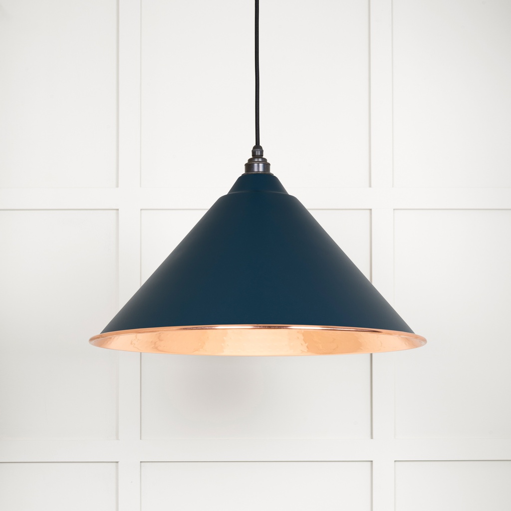 Hammered Copper Hockley Pendant in Dusk - 49503DU