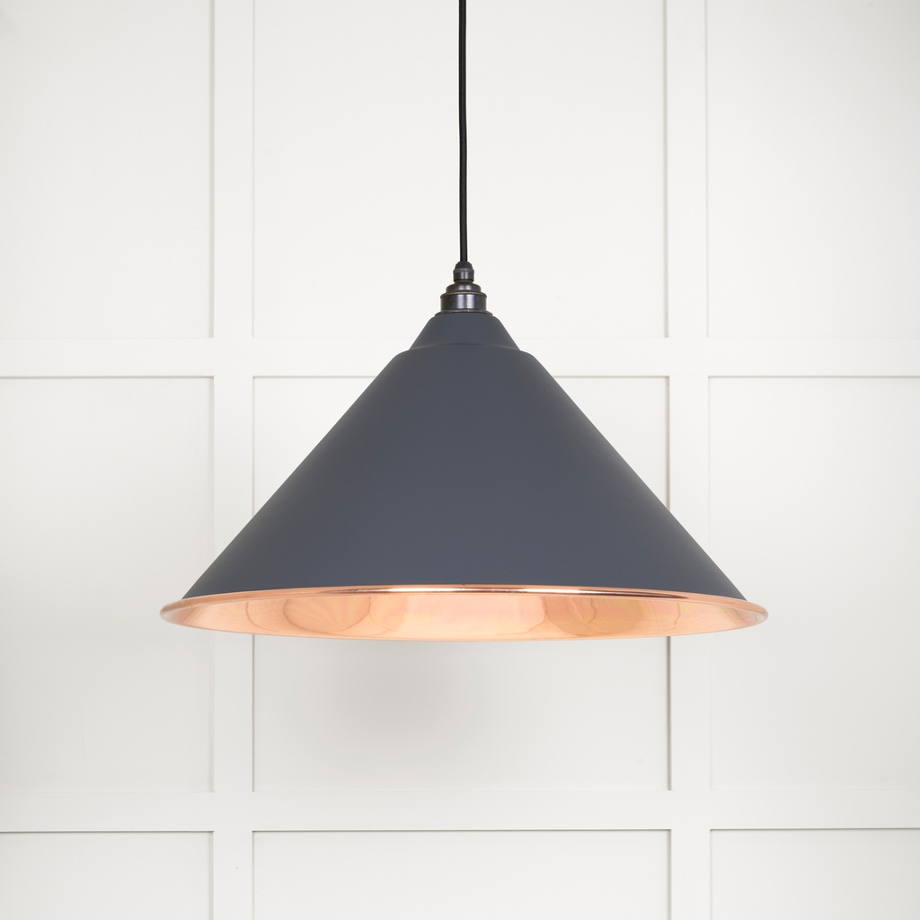 Smooth Copper Hockley Pendant in Slate - 49503SSL