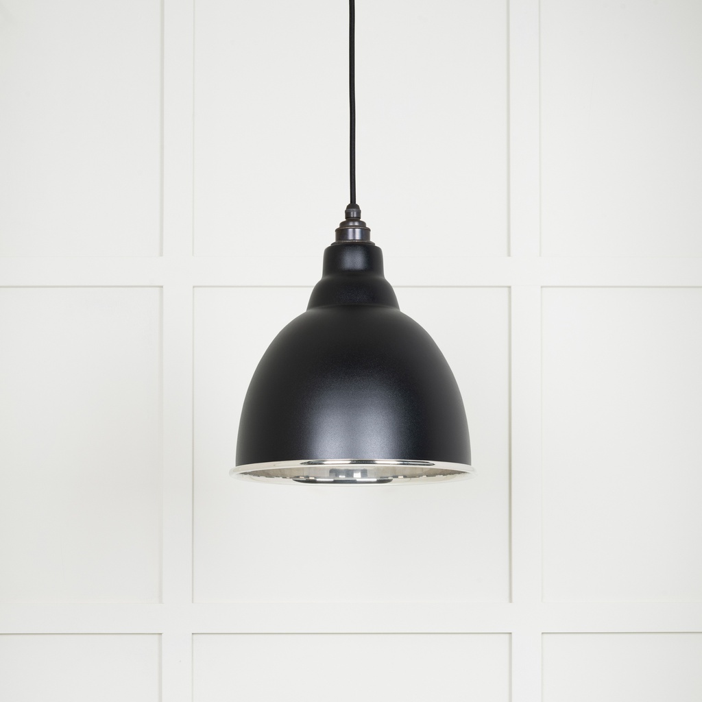 Smooth Nickel Brindley Pendant in Elan Black - 49504EB