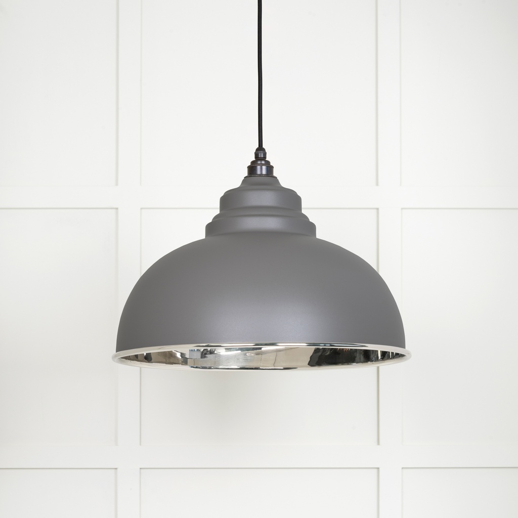 Smooth Nickel Harborne Pendant in Bluff - 49505BL