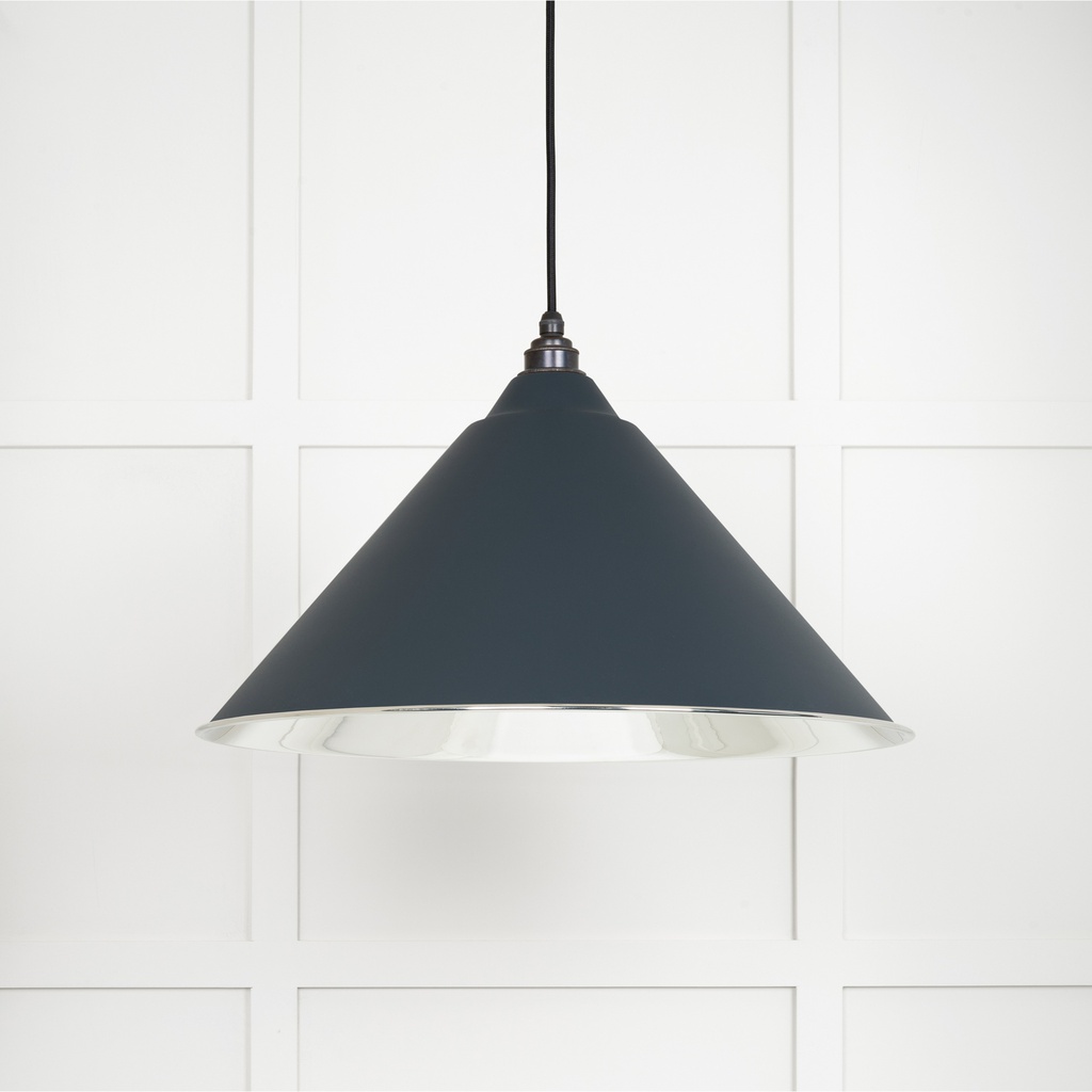 Smooth Nickel Hockley Pendant in Soot - 49506SO