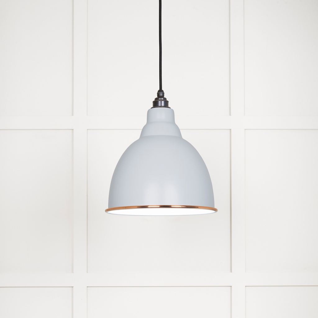 White Gloss Brindley Pendant in Birch - 49507BI