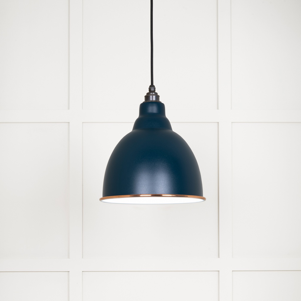 White Gloss Brindley Pendant in Dusk - 49507DU