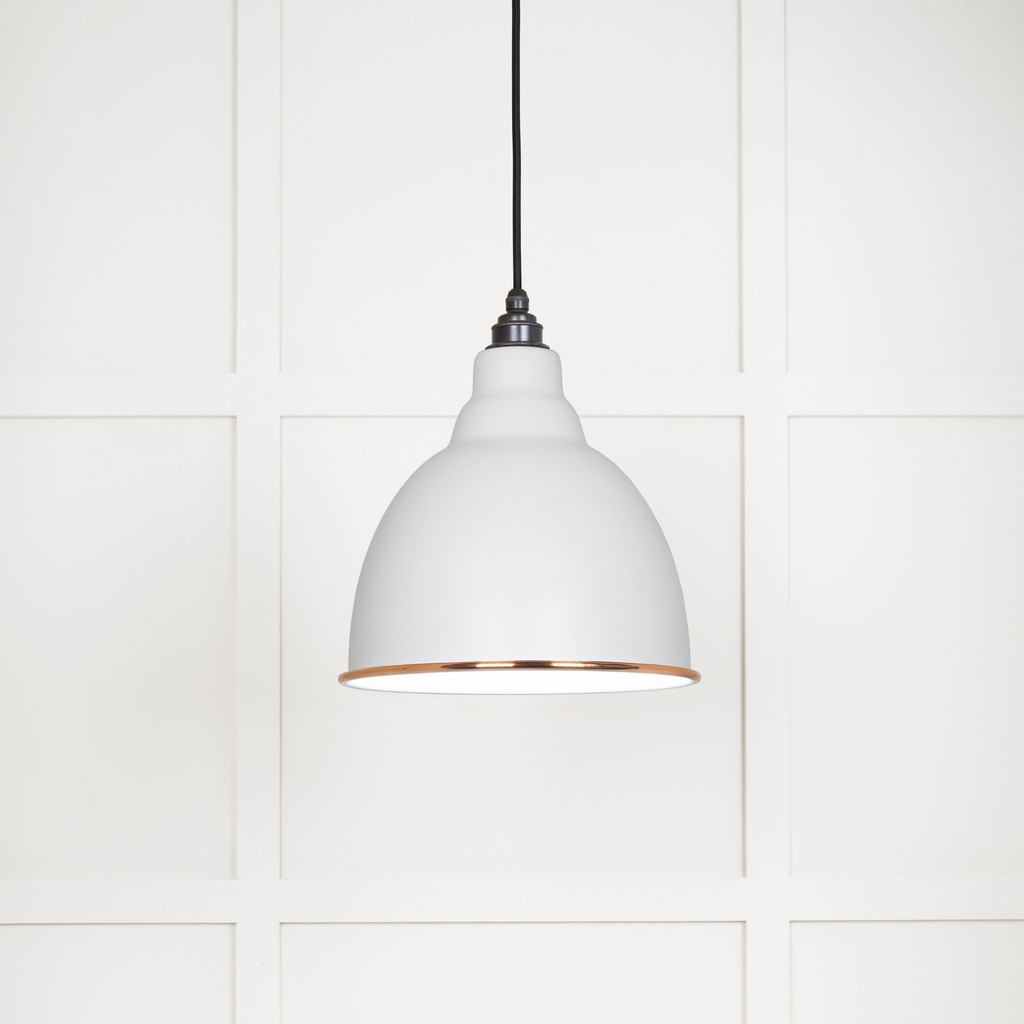 White Gloss Brindley Pendant in Flock - 49507F