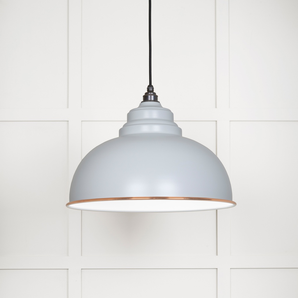 White Gloss Harborne Pendant in Birch - 49508BI