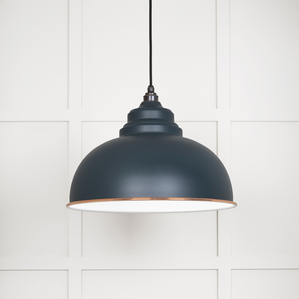 White Gloss Harborne Pendant in Soot - 49508SO