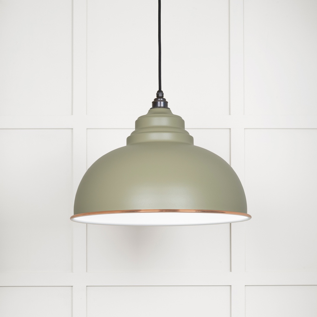 White Gloss Harborne Pendant in Tump - 49508TU
