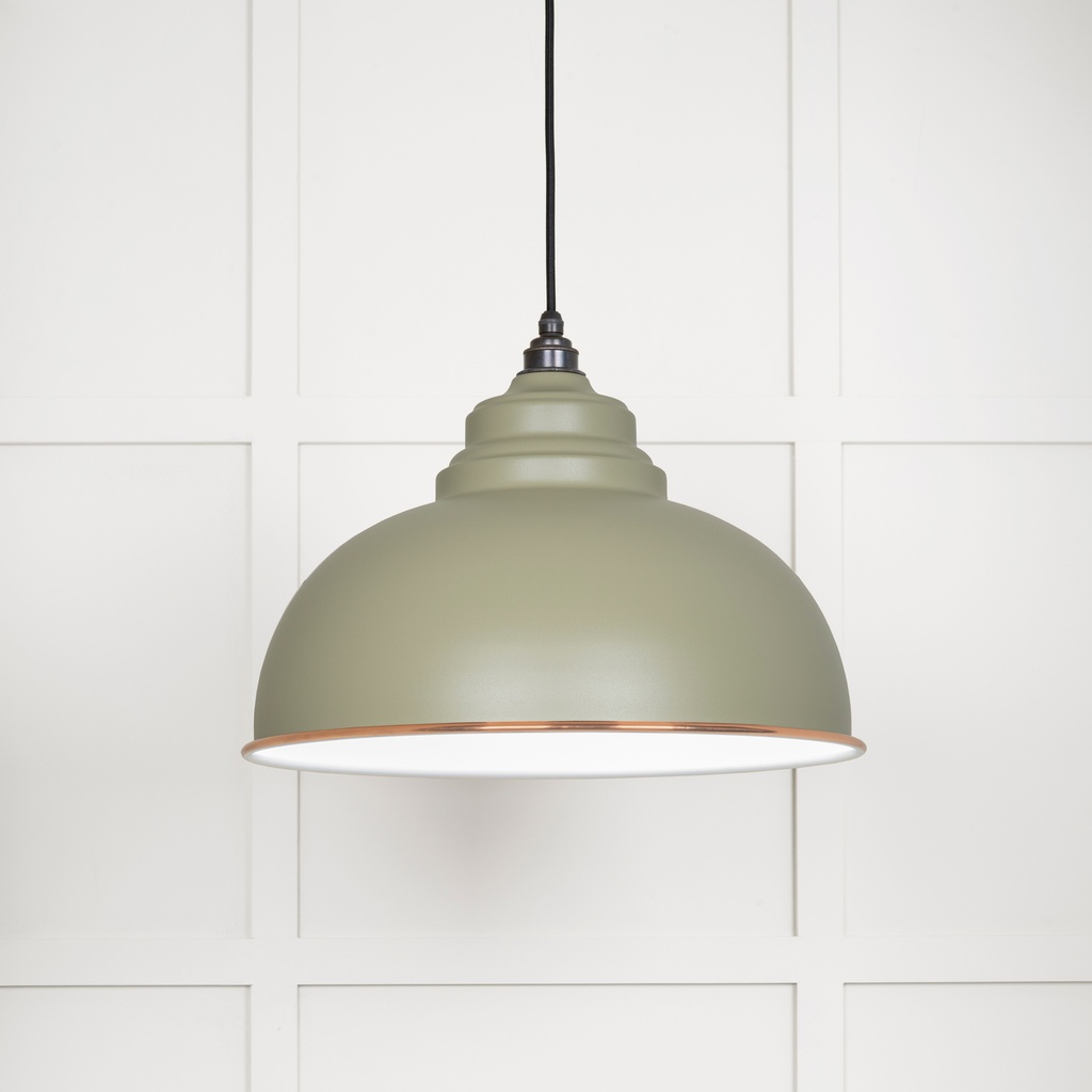 White Gloss Harborne Pendant in Tump - 49508TU