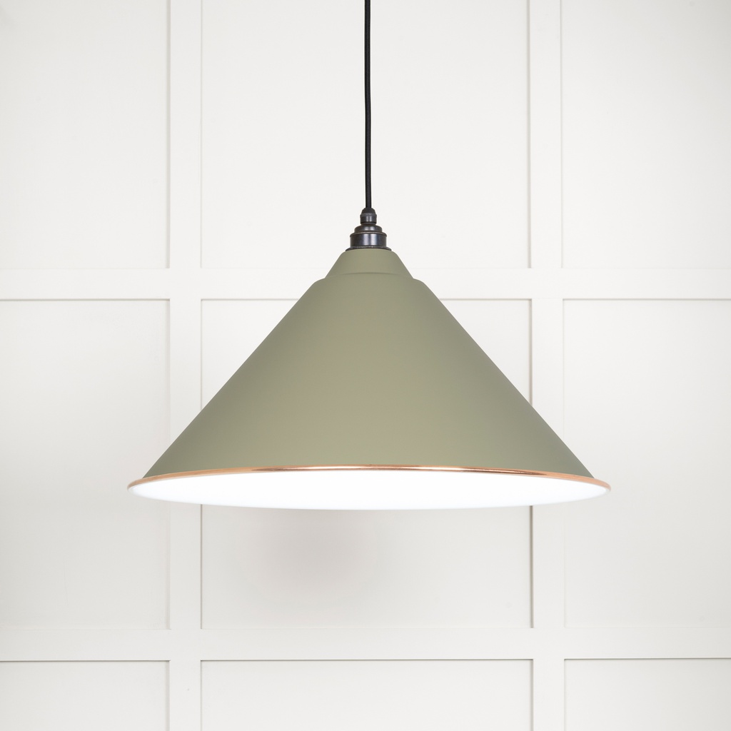 White Gloss Hockley Pendant in Tump - 49510TU