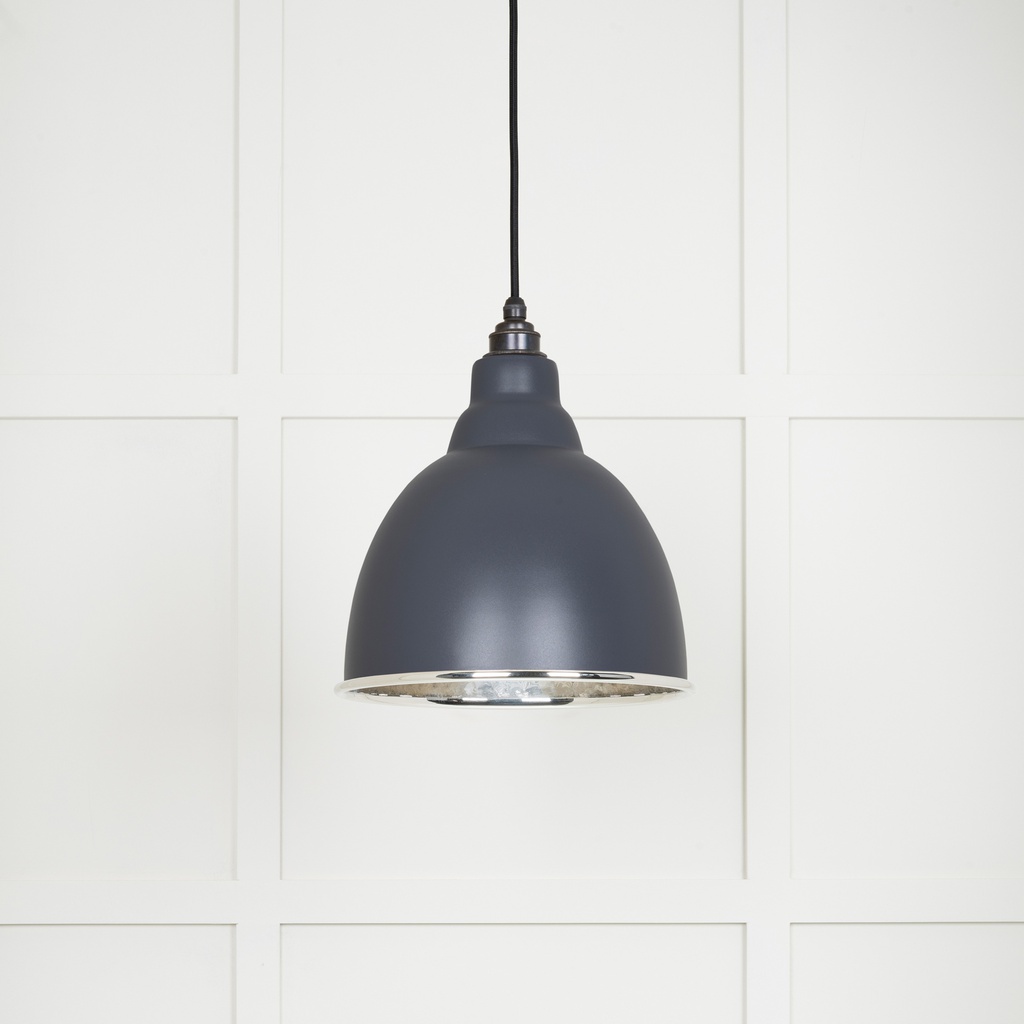 Hammered Nickel Brindley Pendant in Slate - 49511SL