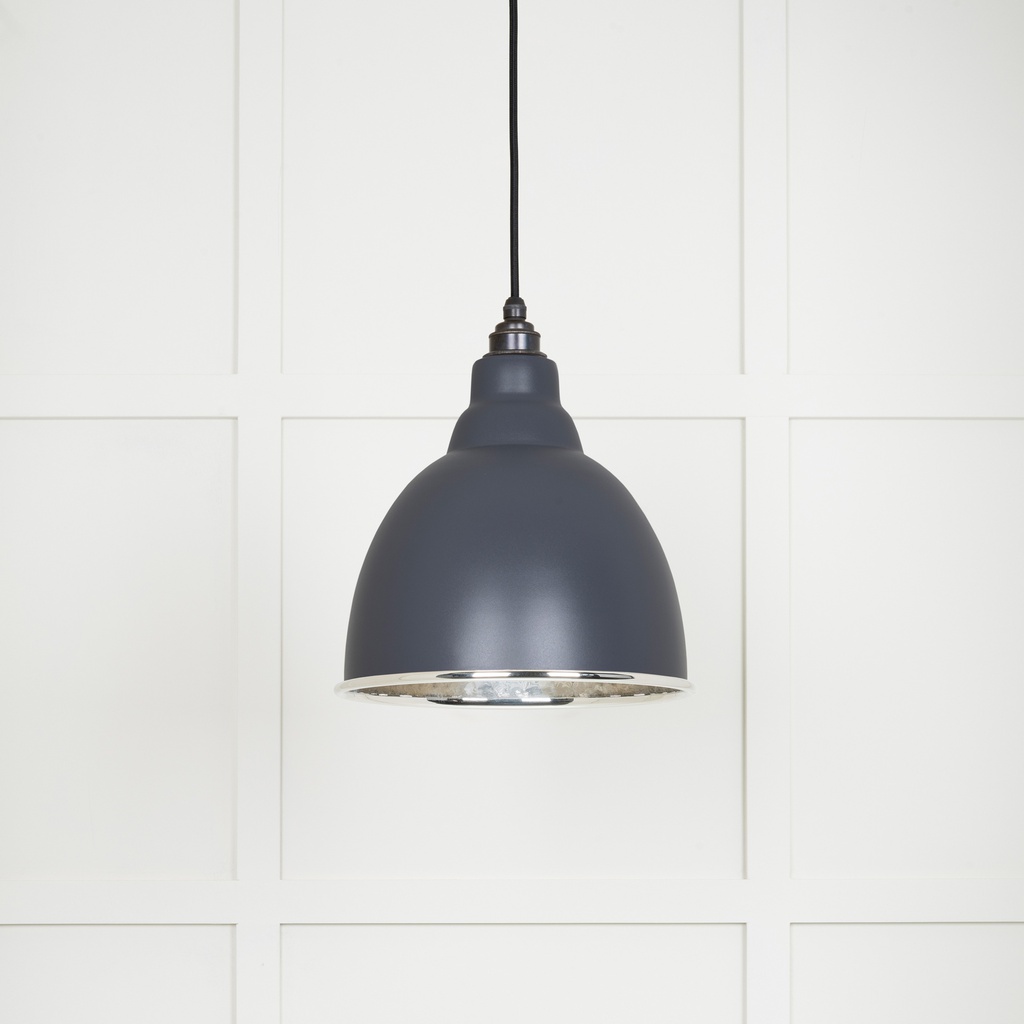 Hammered Nickel Brindley Pendant in Slate - 49511SL