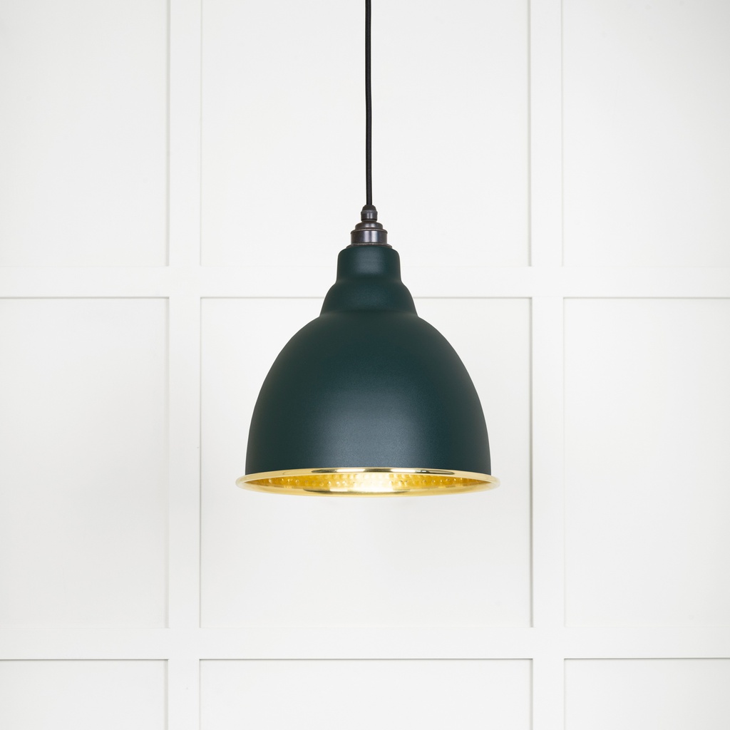 Hammered Brass Brindley Pendant in Dingle - 49517DI