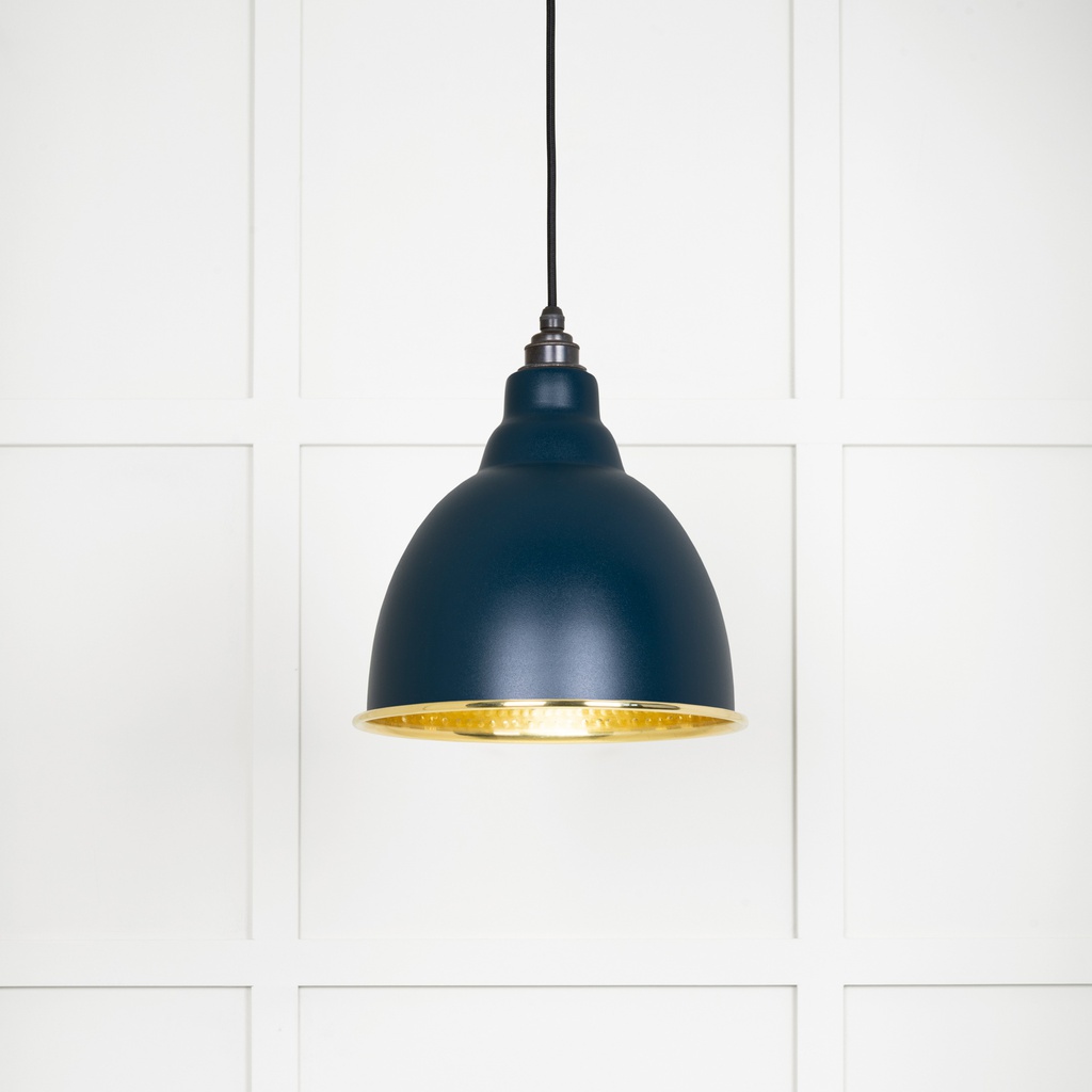 Hammered Brass Brindley Pendant in Dusk - 49517DU