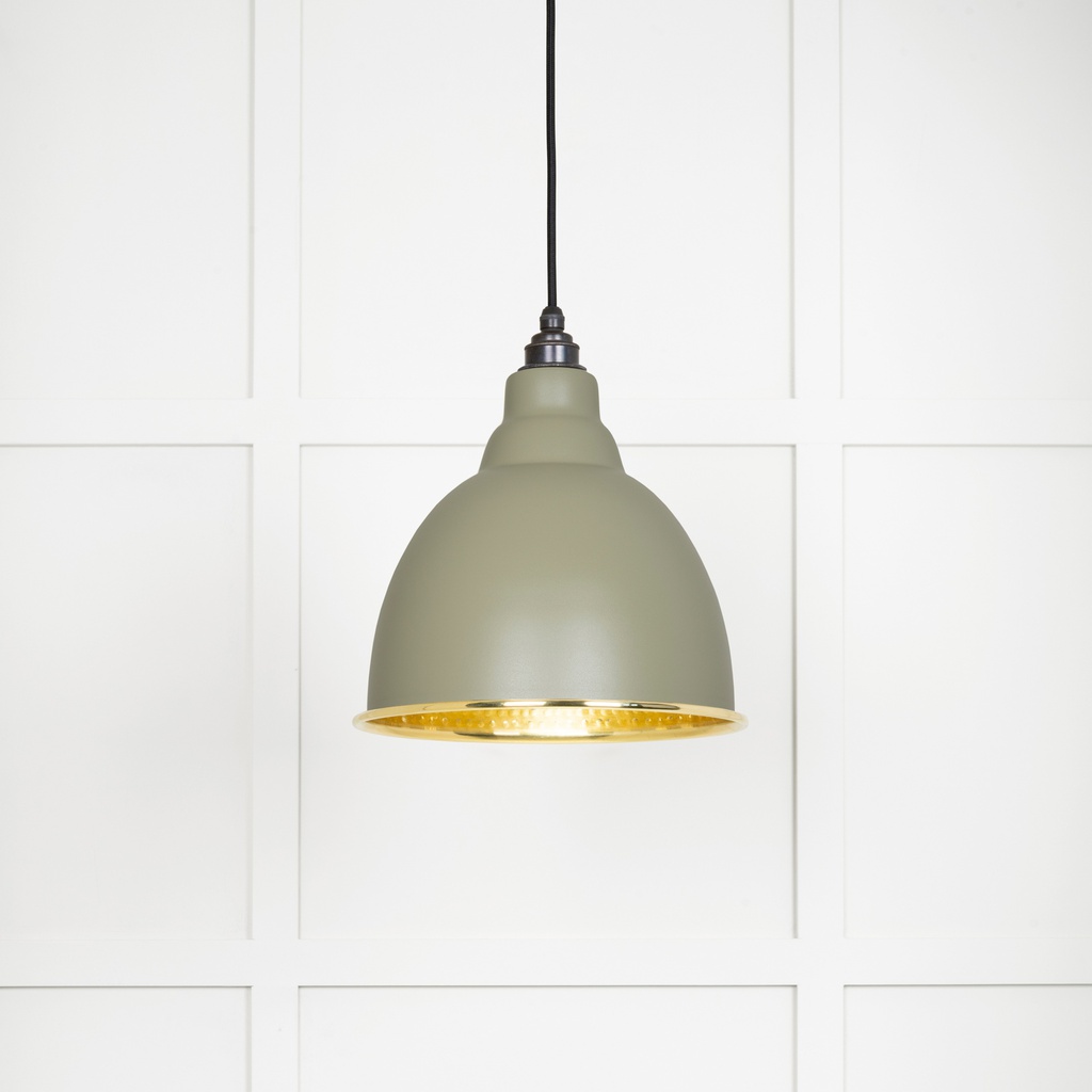 Hammered Brass Brindley Pendant in Tump - 49517TU