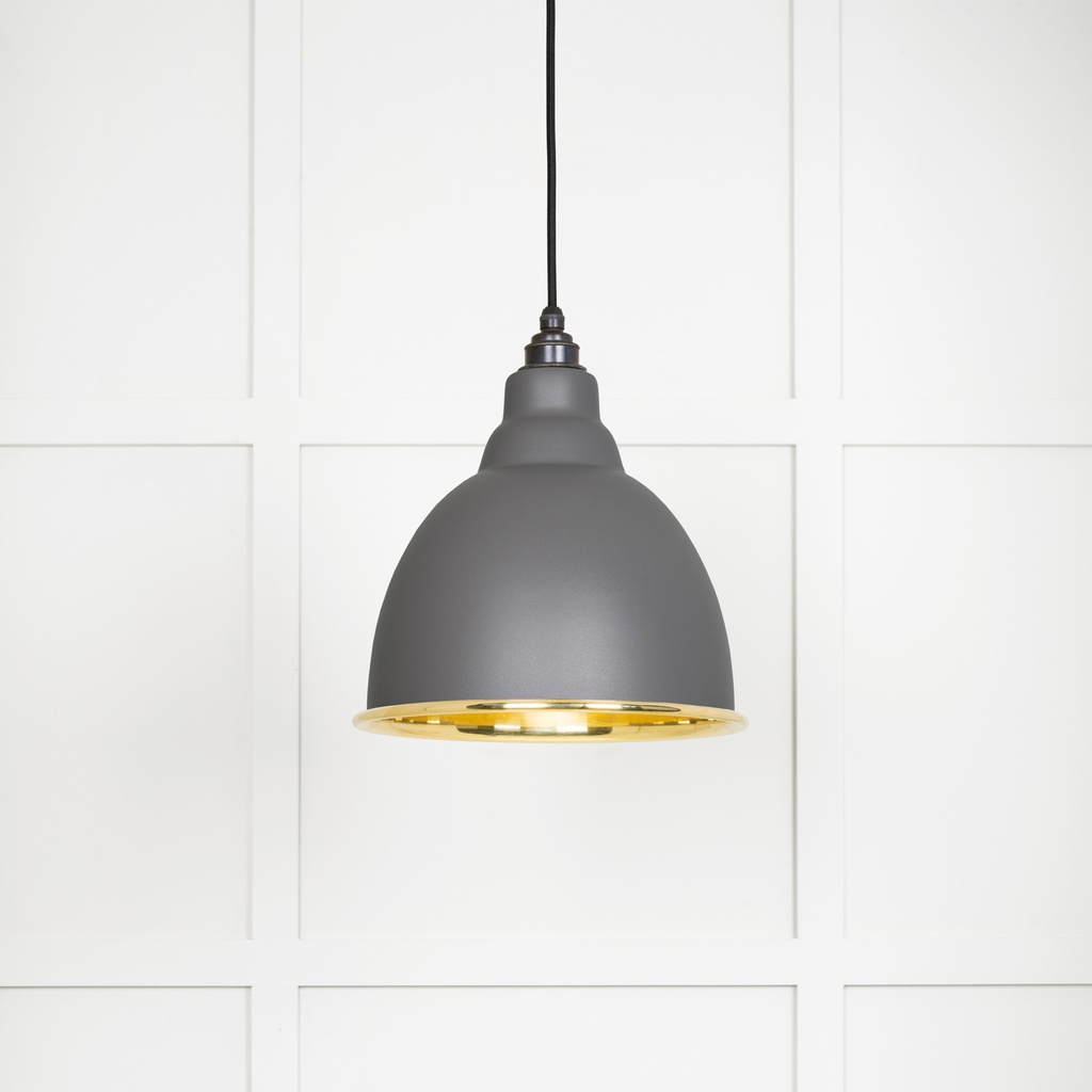 Smooth Brass Brindley Pendant in Bluff - 49518BL