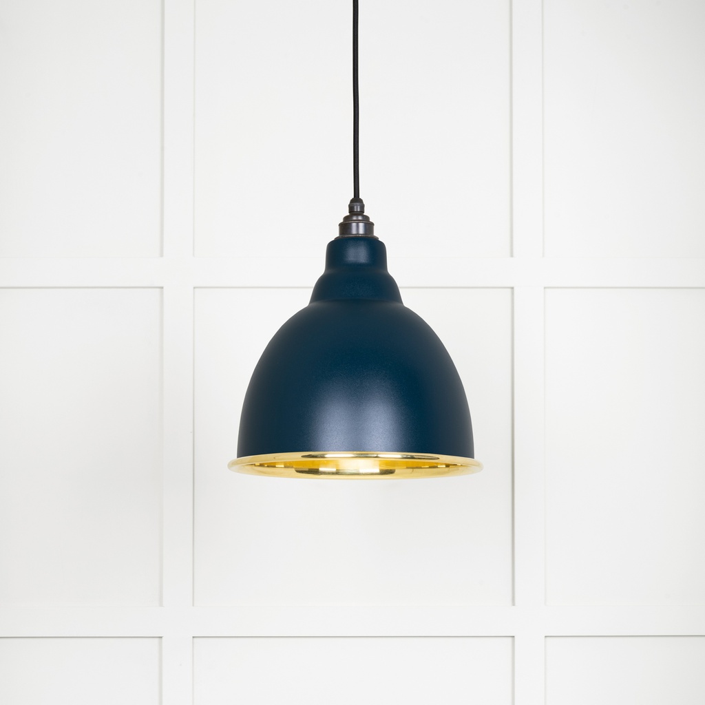 Smooth Brass Brindley Pendant in Dusk - 49518DU