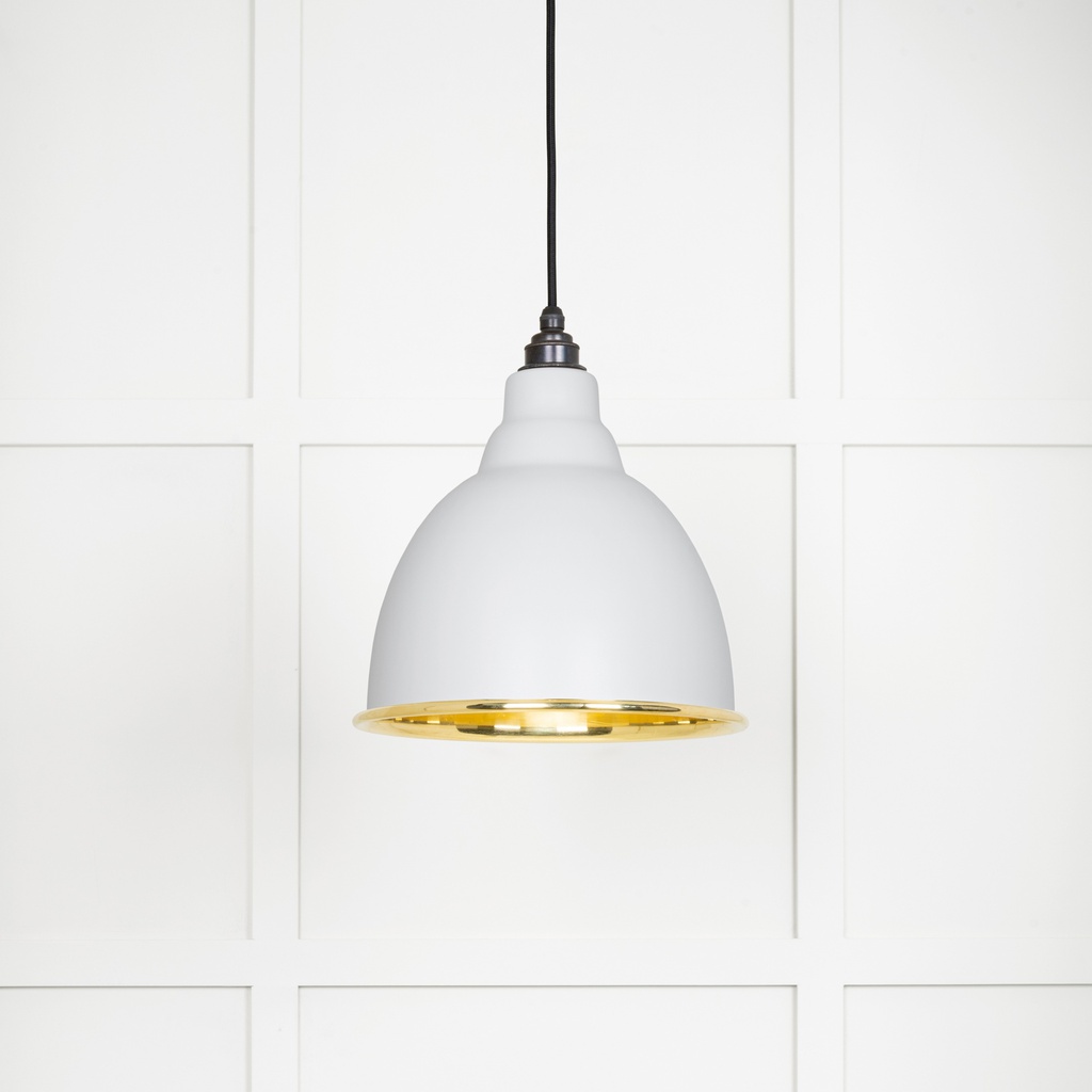 Smooth Brass Brindley Pendant in Flock - 49518F