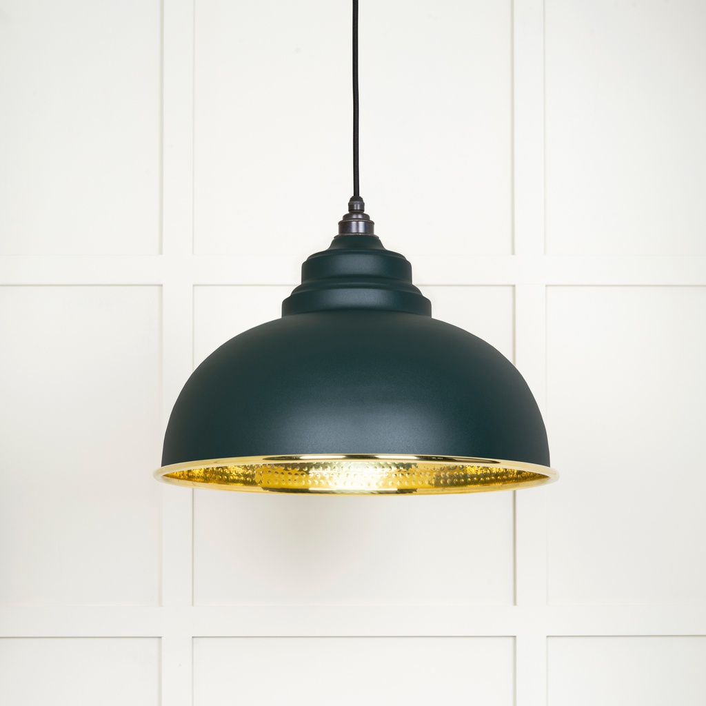 Hammered Brass Harborne Pendant in Dingle - 49521DI