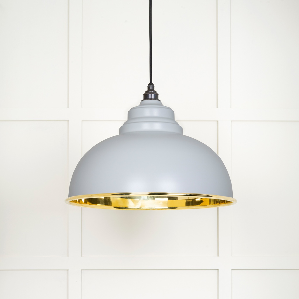 Smooth Brass Harborne Pendant in Birch - 49522BI