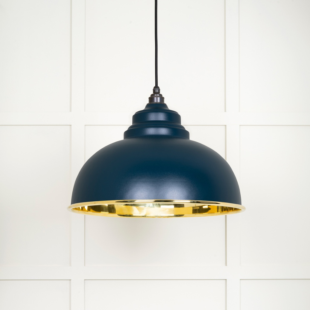 Smooth Brass Harborne Pendant in Dusk - 49522DU