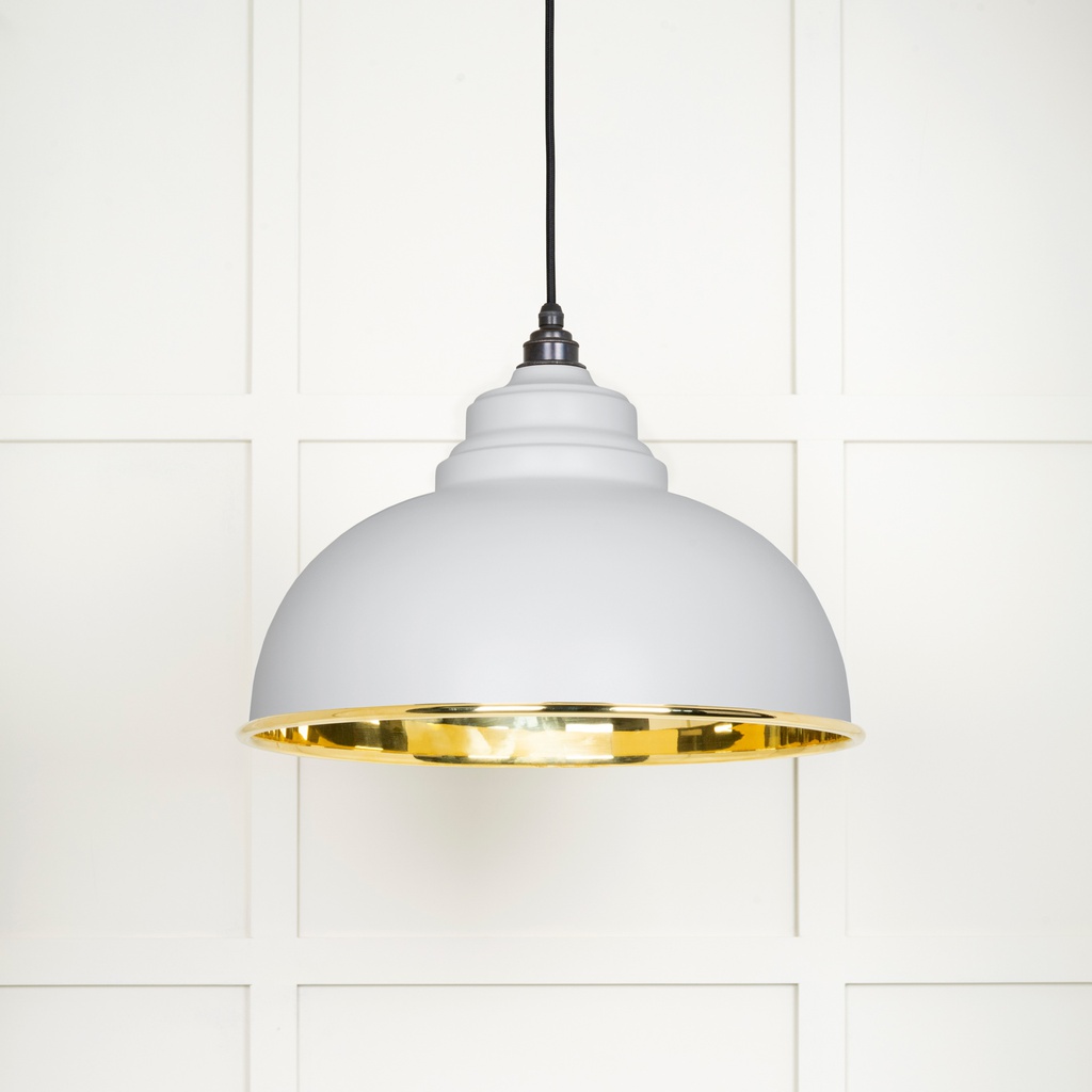 Smooth Brass Harborne Pendant in Flock - 49522F