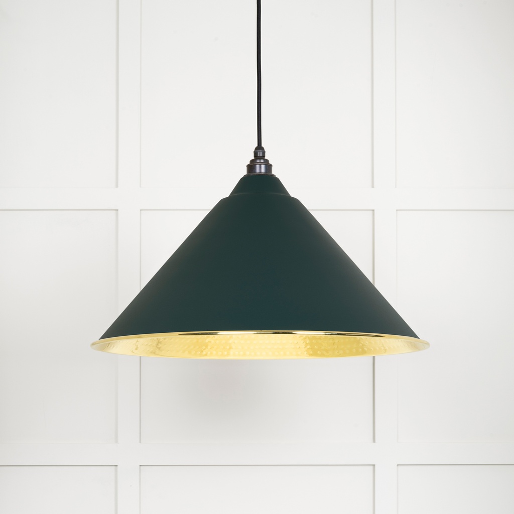 Hammered Brass Hockley Pendant in Dingle - 49523DI