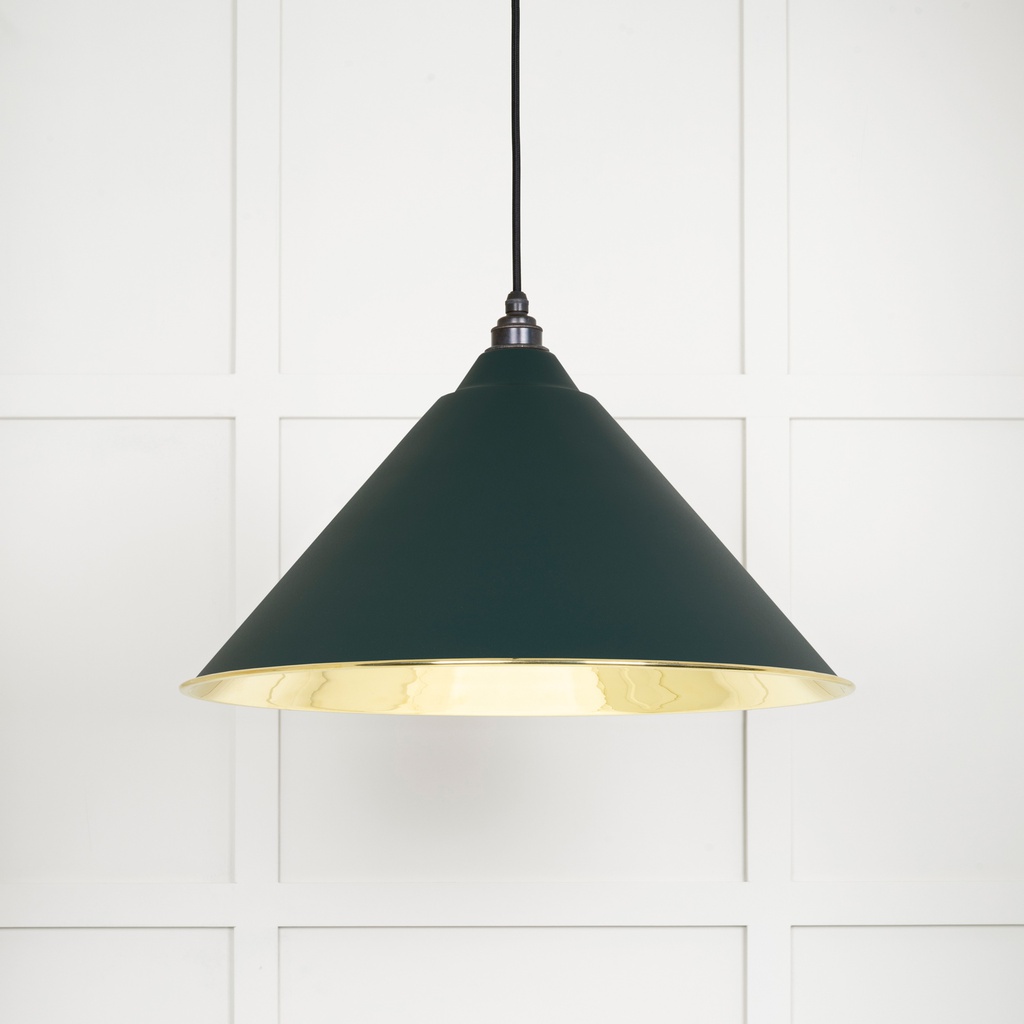 Smooth Brass Hockley Pendant in Dingle - 49524DI