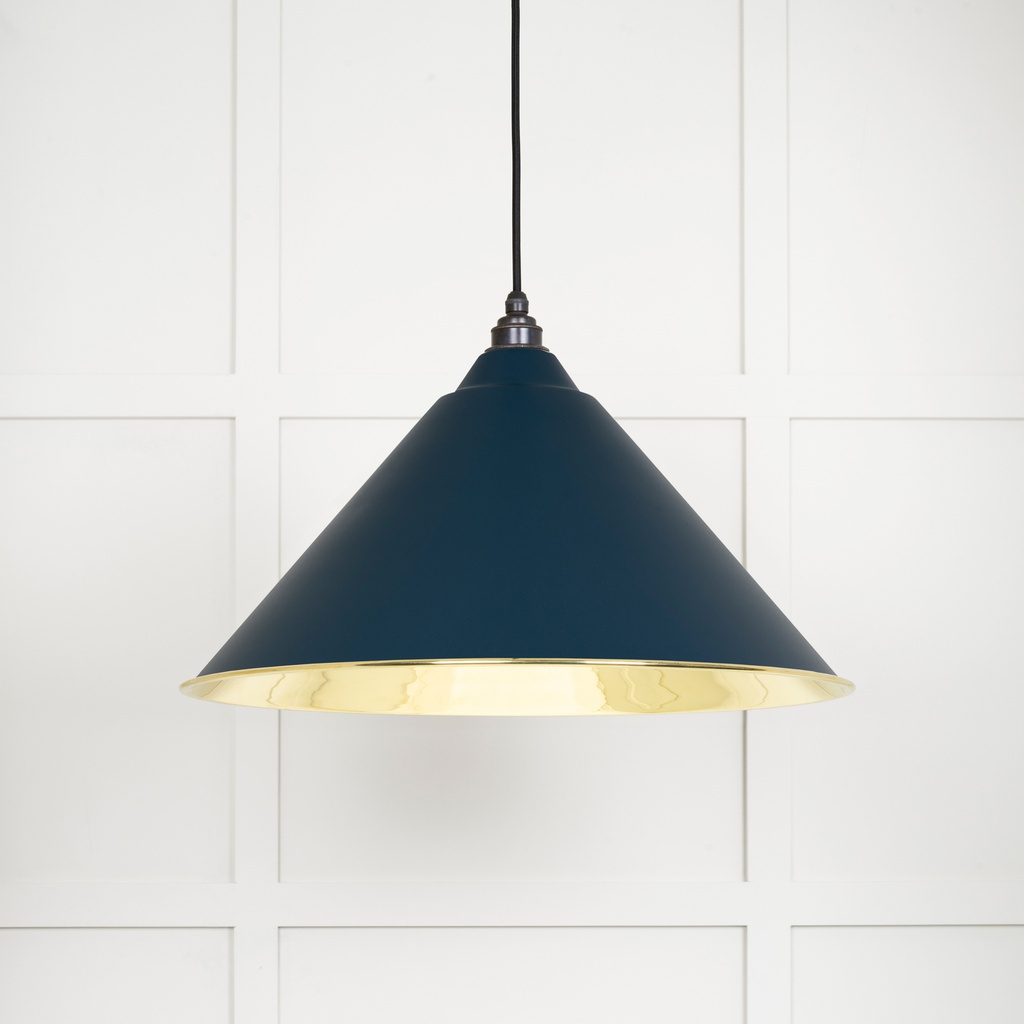 Smooth Brass Hockley Pendant in Dusk - 49524DU