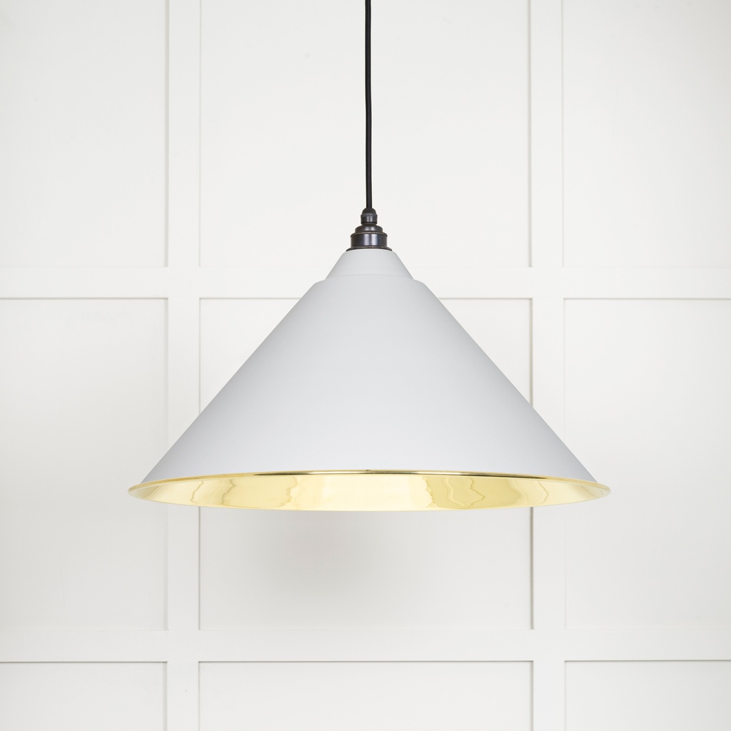 Smooth Brass Hockley Pendant in Flock - 49524F