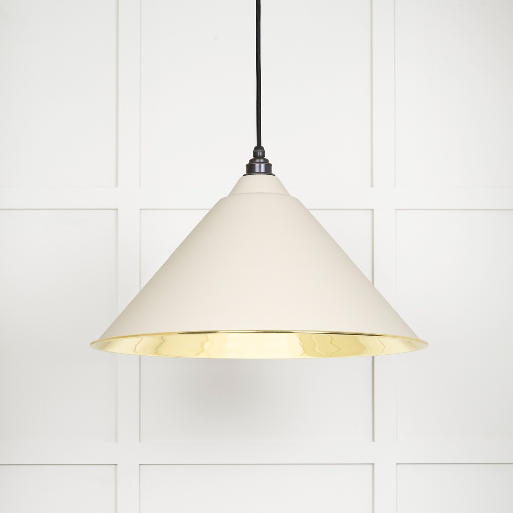 Smooth Brass Hockley Pendant in Teasel - 49524TE