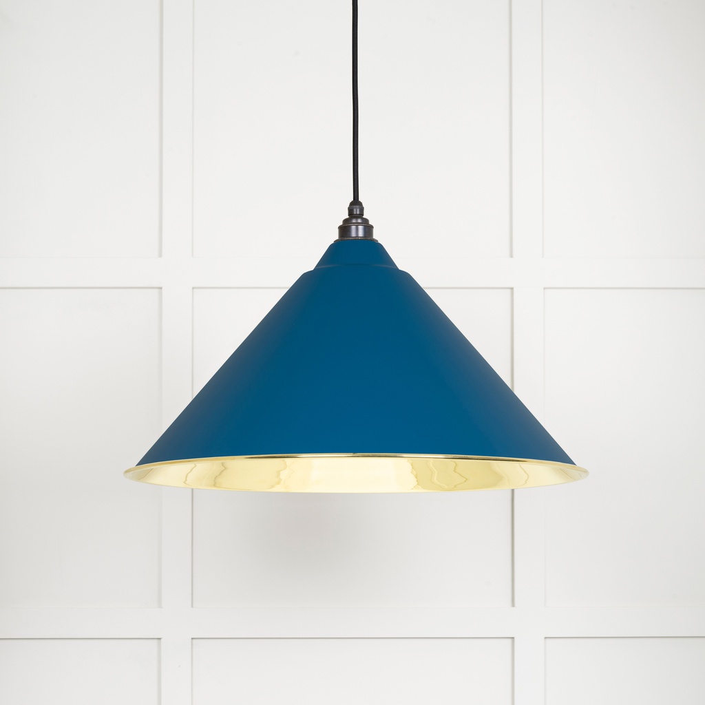 Smooth Brass Hockley Pendant in Upstream - 49524U