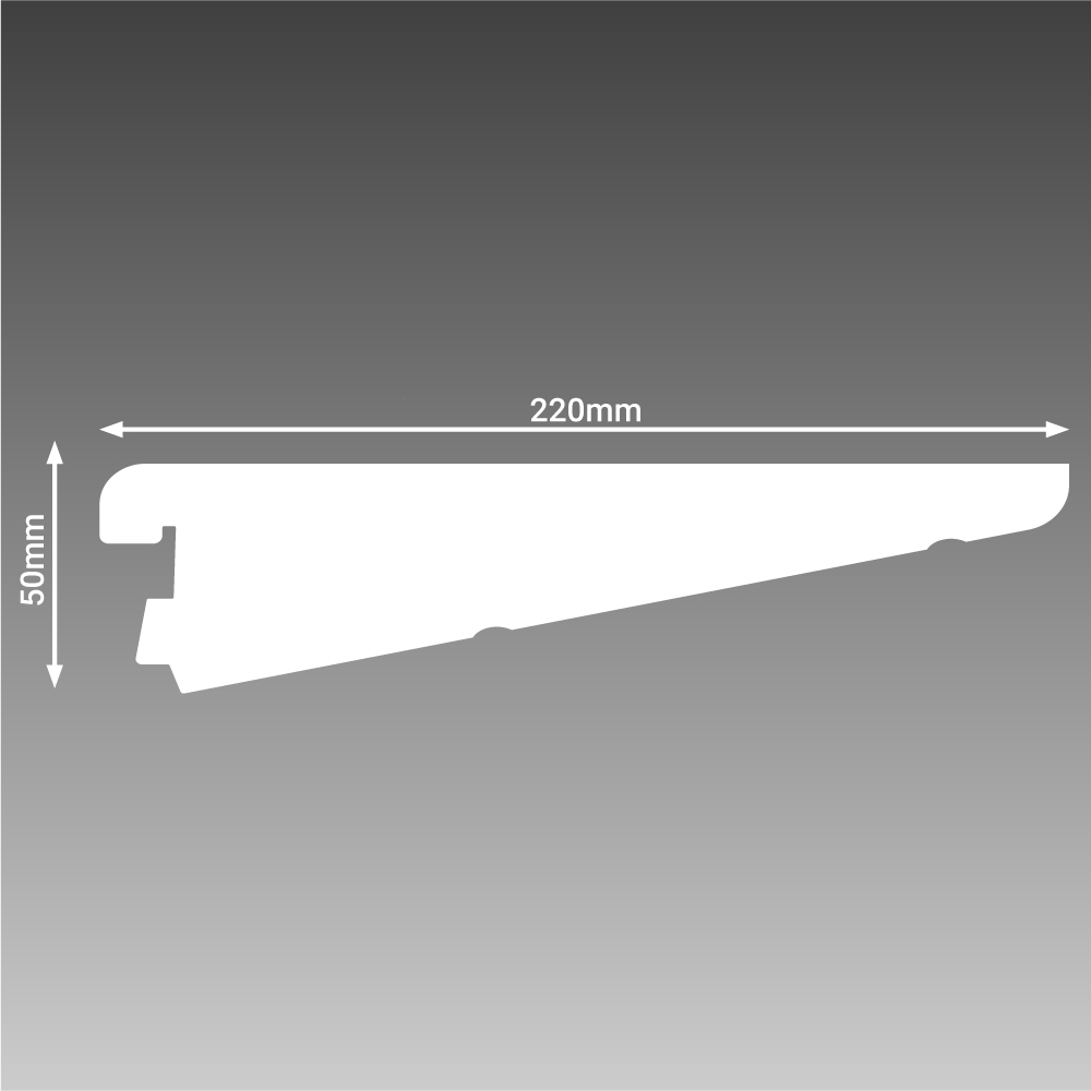 220mm White Brackets