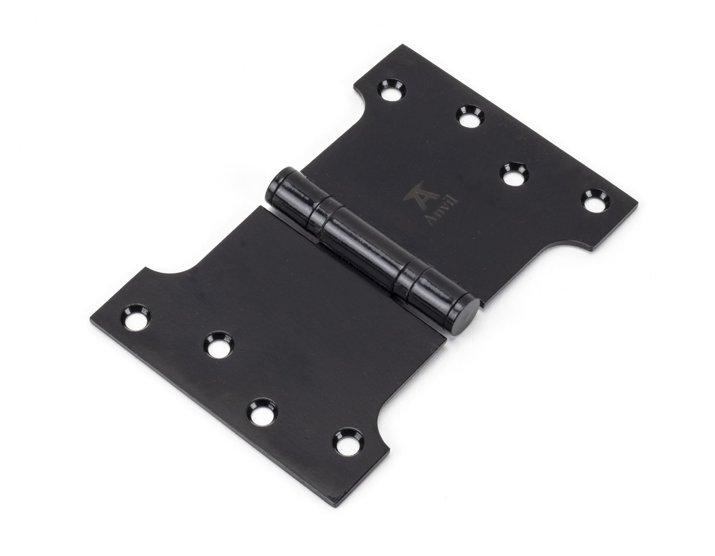 Black 4&quot; x 4&quot; x 6&quot; Parliament Hinge (pair) ss - 33047