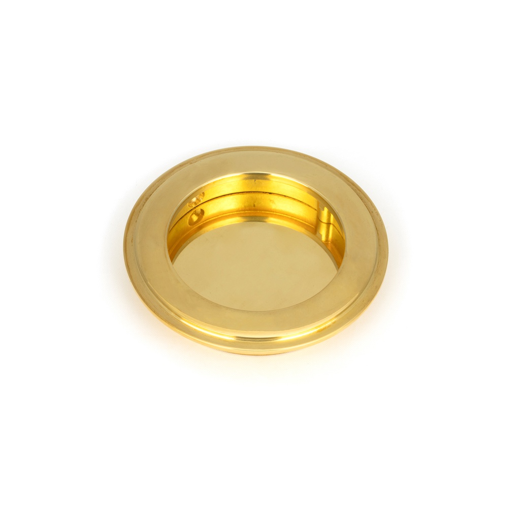 Polished Brass 75mm Art Deco Round Pull - 47166