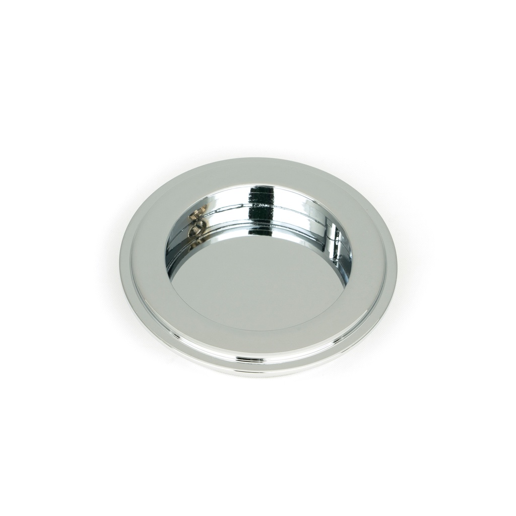 Polished Chrome 75mm Art Deco Round Pull - 47184