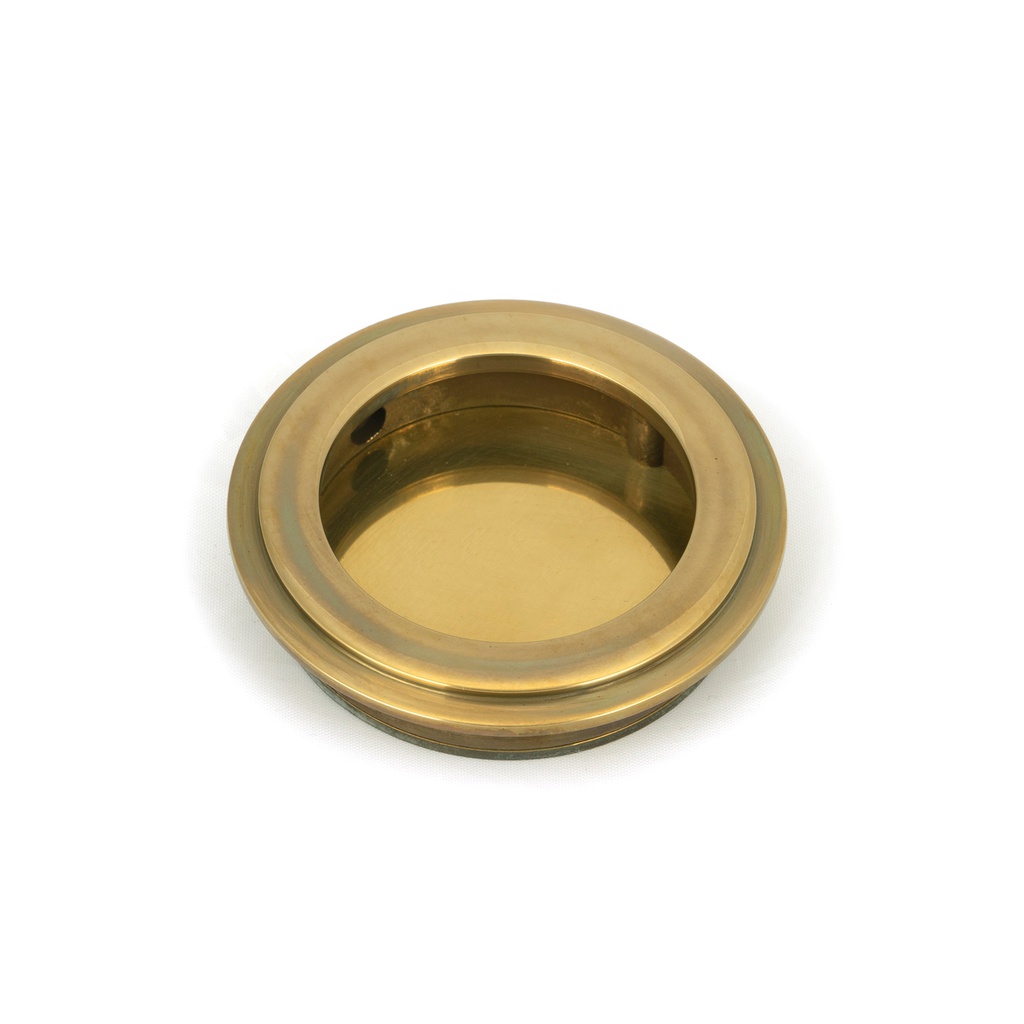 Aged Brass 60mm Art Deco Round Pull - 48316