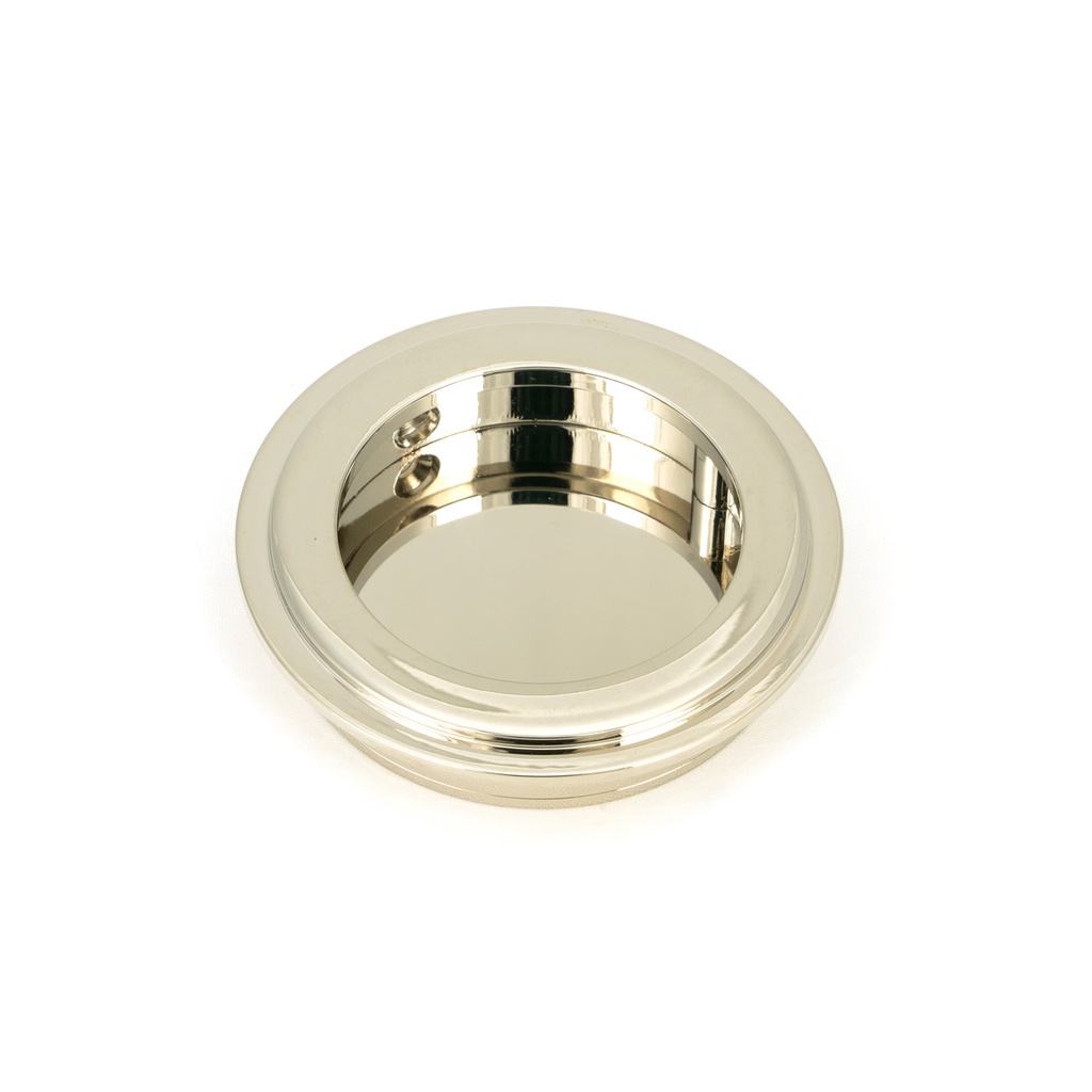 Polished Nickel 60mm Art Deco Round Pull - 50160