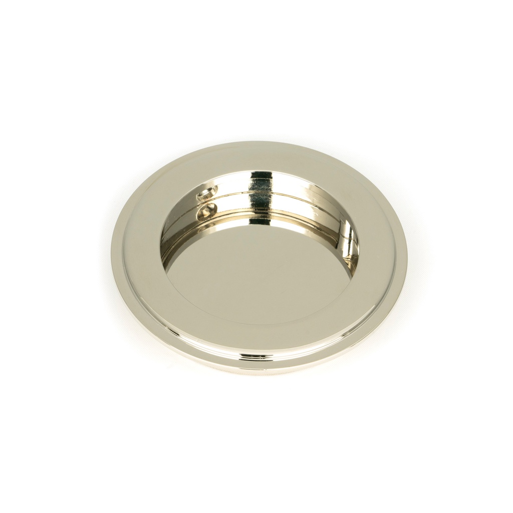 Polished Nickel 75mm Art Deco Round Pull - 50161