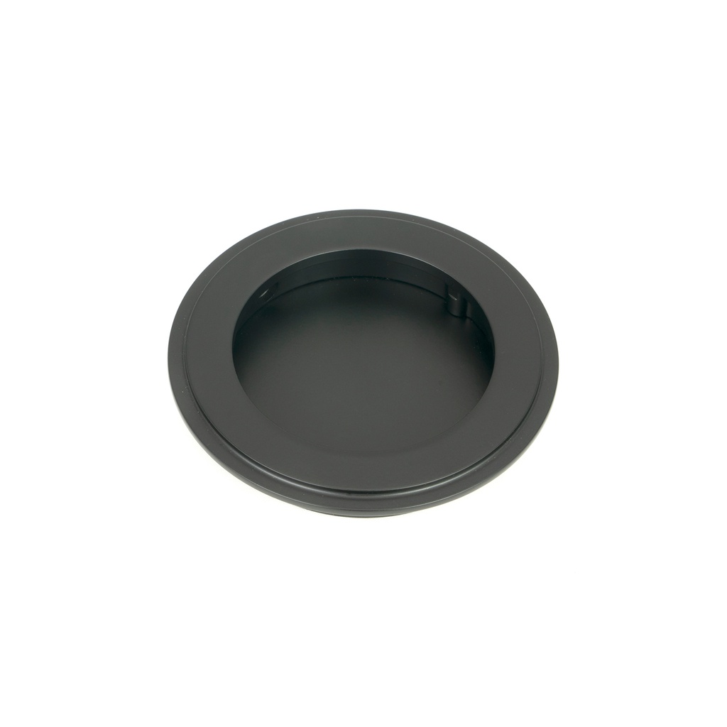 Matt Black 75mm Art Deco Round Pull - 50215