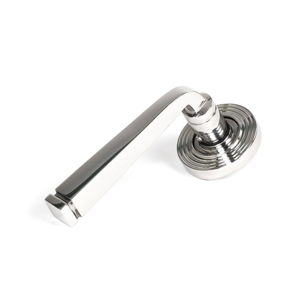 Polished Marine SS (316) Avon Round Lever on Rose Set (Beehive) - Unsprung - 50079