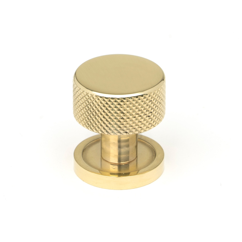 Polished Brass Brompton Cabinet Knob - 25mm (Plain) - 46816